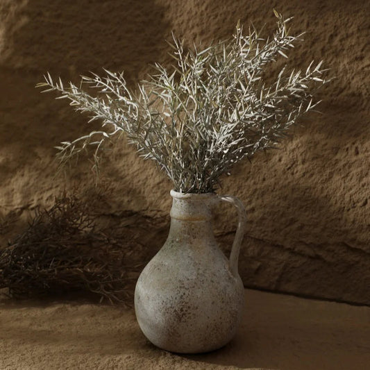 Retro Handmade Ceramic Vase – 20.5cm Table Decoration