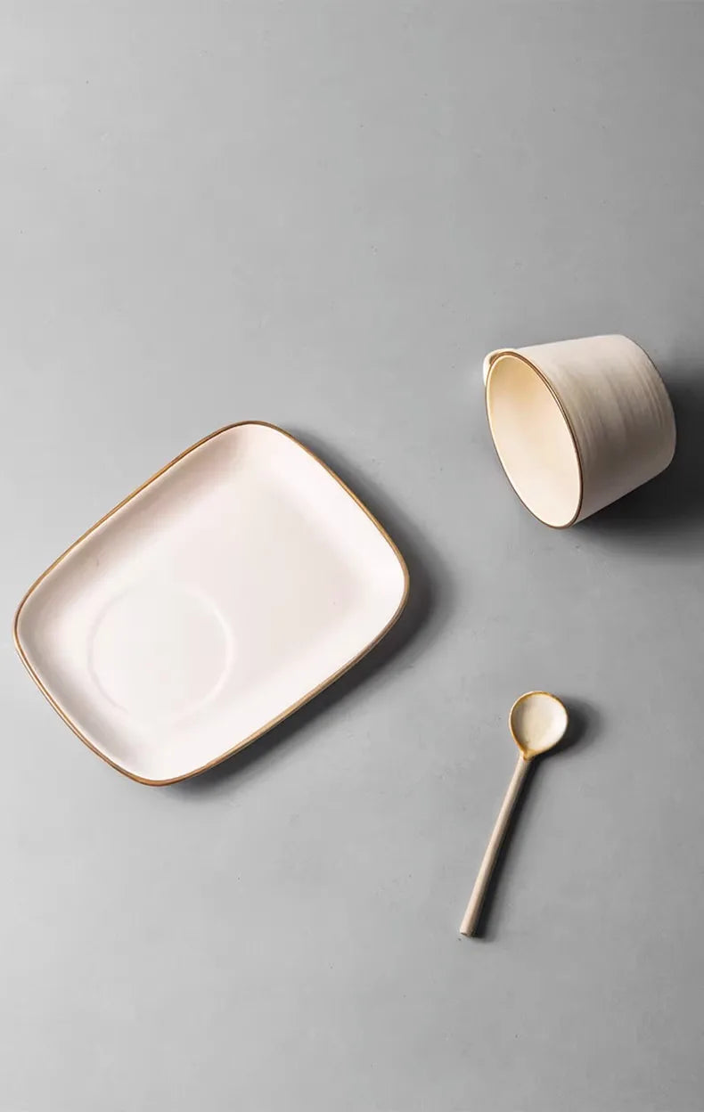 Ceramic Mug & Plate Set 180ml